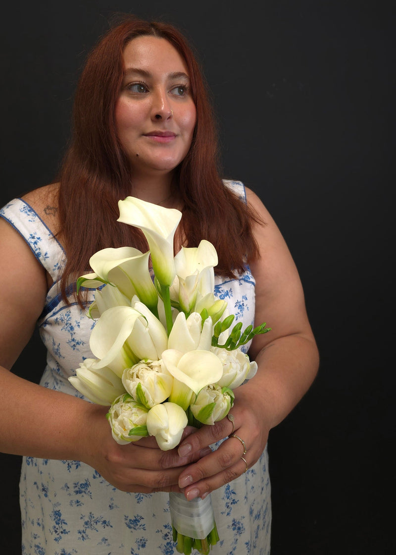 Elegant Tulip & Calla Bridal Bouquet