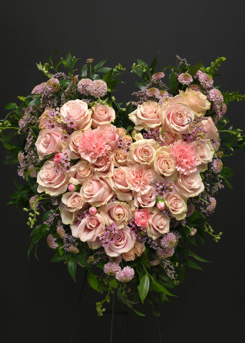 Pink Heart Wreath